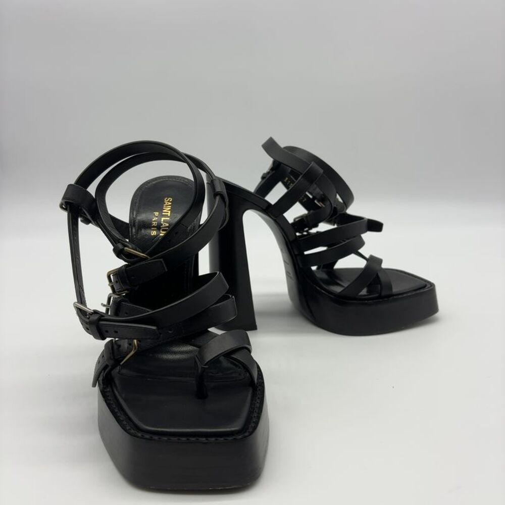 Saint Laurent PLATZ PLATFORM SANDALS - SIZE 37 EU / SIZE 7 US - GE307 - Picture 5 of 6